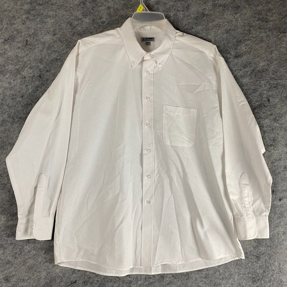 Edwards Stater Bros Work Shirt XL 35 Button Up Men's Long Sleeve White - Picture 1 of 8